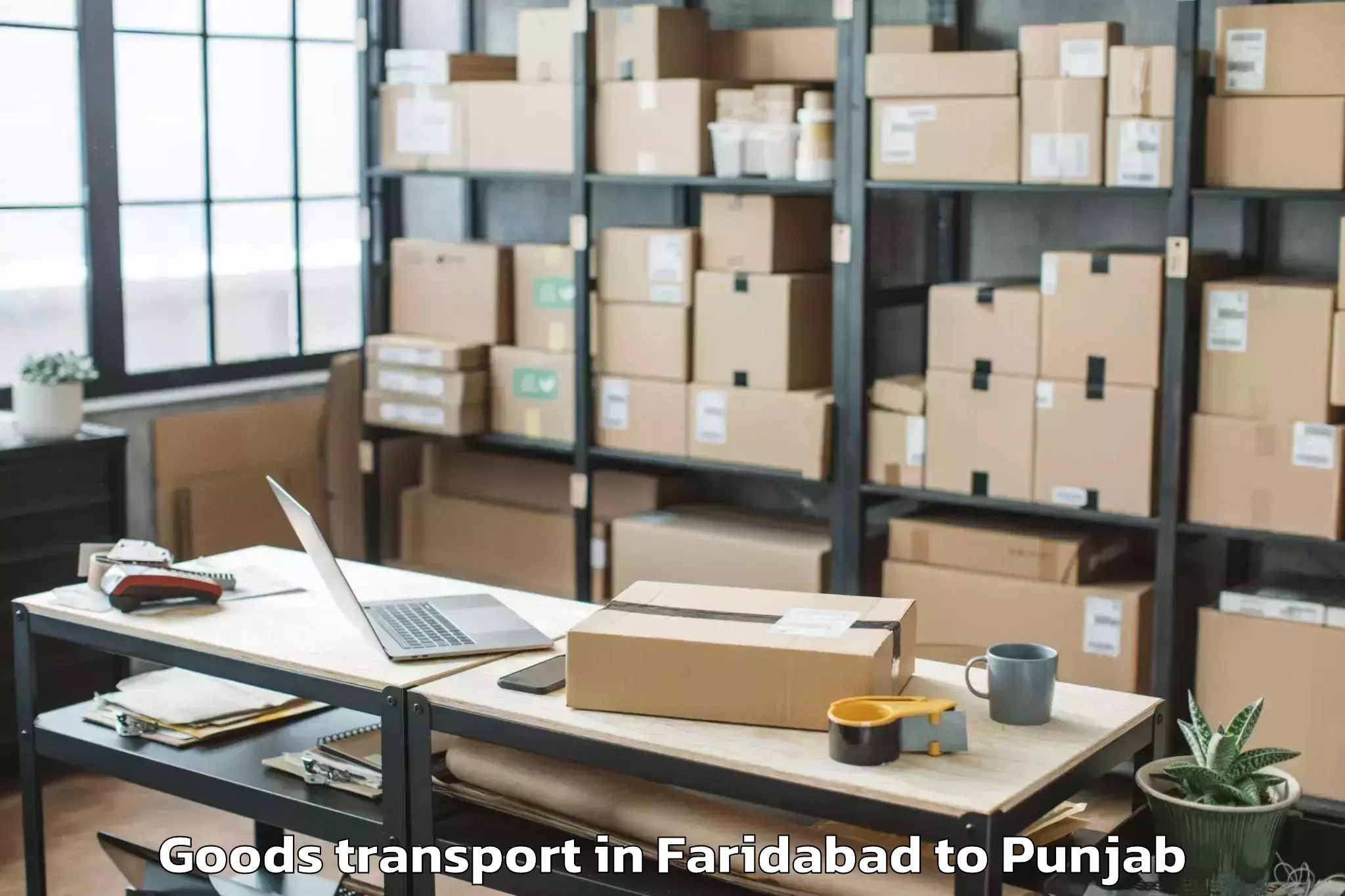 Top Faridabad to Abhilashi University Faridkot Goods Transport Available